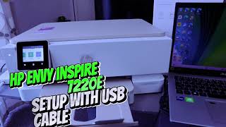 How To Connect HP Envy Inspire 7220E Printer To Computer With A USB Cable HP Printer USB Setup [upl. by Lepp]