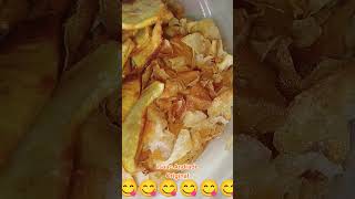 Porção com inhame frito com batata doce [upl. by Isdnil]