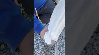 Shop vac and bag to pull the rope diy builder construction newconstruction electrical [upl. by Acissey]