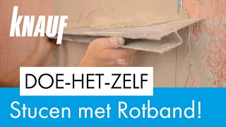 ZELF STUCEN MET KNAUF ROTBAND  Knauf DoeHetZelf [upl. by Einaoj821]