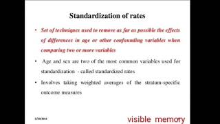 Direct standardization [upl. by Arand]