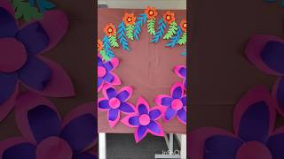 Notice board decoration ideas celebratingme art craft flowers viralvideo [upl. by Redliw]