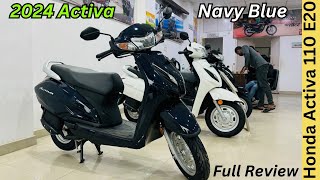 New Honda Activa Deluxe Bs6 Navy Blue Colour Full Review ♥️ Better Than TVS Jupiter [upl. by Sirob]