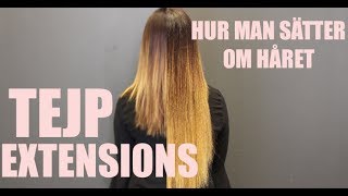 TAPE EXTENSIONS  Visar hur man sätter i Great Lengths TAPE [upl. by Iyre]