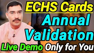 ECHS Cards Annual Validation कैसे करें   How to complete Annual Validation of ECHS Cards echs [upl. by Staffan681]