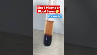 Different between blood serum and plasma   blood serum plasma bloodproducts medical shorts [upl. by Capwell]