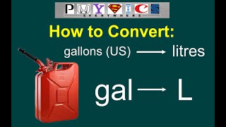 EASY How to Convert Gallons to Litres gal to L [upl. by Shane]