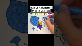 Risk of a hurricane in each State in the United States🇺🇸usa unitedstates map geography states [upl. by Ttirrej]