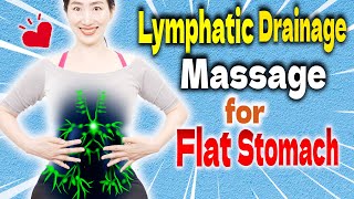 Flatten Stomach while you Sleep by 8 Easy Techniques of Abdominal Lymphatic Drainage Self Massage [upl. by Notrub]