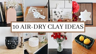 10 DIY AIR DRY CLAY IDEAS  Aesthetic Home Decorations [upl. by Lucier942]