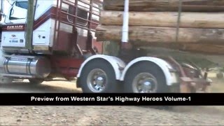 Western Star 4800 with folding logging jinker in Tasmania [upl. by Derril240]