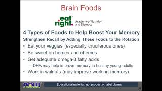 WEBINAR Nutritional Support for the Aging Brain [upl. by Yardley978]