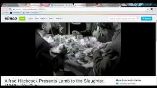 Alfred Hitchcock Presents Lamb to the Slaughter 1958 YouTube on Vimeo [upl. by Eleph]