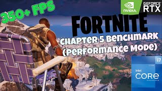 Fortnite Chapter 5 Performance Mode Benchmark 350 FPS  RTX 3070  i712700F [upl. by Nabatse553]