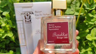 🌹BARAKKAT ROUGE 540 BY FREAGRANCE WORLD PERFUME REVIEW UNBOXING 🌹 [upl. by Portwine]