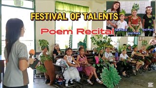 Poem Recital Contest quotTreesquot Grade 2 Level [upl. by Enytnoel]