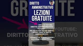 Corso gratuito di diritto amministrativo Aggiornamenti alla L 902024 Legge Cybersicurezza [upl. by Aubigny892]