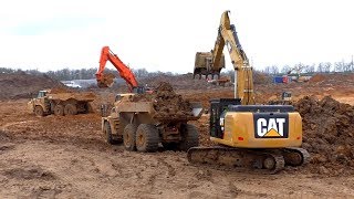 Cat 345C 330F and dumpers [upl. by Dviad]