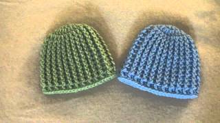 Crochet Ribbed Baby BeanieHat [upl. by Chap]