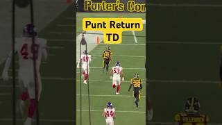 73YARD PUNT RETURN TOUCHDOWN 💨 steelers nfl shorts NYGvsPIT on ESPN [upl. by Kryska]