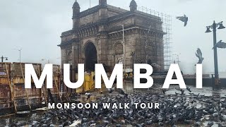 Mumbai Gateway of India 4K Rain Walking Tour July 2024 [upl. by Fernandez]