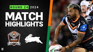 NRL 2024  Wests Tigers v Rabbitohs  Match Highlights [upl. by Eniger264]