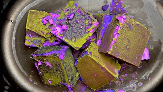 8 blocks of Deep Purple dyed Gholibn Gym Chalk  Sleep Aid  Satisfying ASMR [upl. by Laitselec]