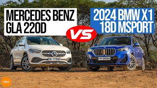 2024 BMW X1 18d MSport VS Mercedes GLA220d Which sporty premium crossover should you pick [upl. by Bosson]