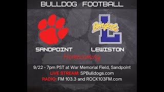 SANDPOINT 4A vs LEWISTON 5A  Varsity HS Football  2023 Season  Homecoming [upl. by Isbella]