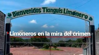 SUFREN EXTORSIONES  Limoneros paralizan sus actividades por sufrir de quotcobros de pisoquot [upl. by Nysila]