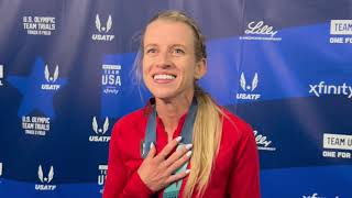 Bowerman Track Clubs Karissa Schweizer Finishes Third In Olympic Trials 5000m [upl. by Vergil]