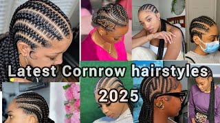 Latest Cornrow Braids Hairstyles 4 Ladies  latest hairstyles naturalhairstyles cutehairstyles [upl. by Epolulot]