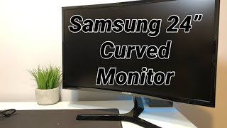 Samsung 24quot Curved Monitor Unboxing amp Setup CF396 [upl. by Eselahs]