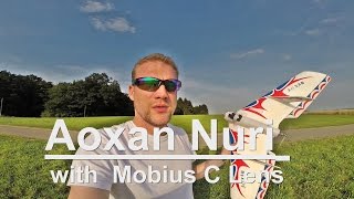 Aoxan Nurflügel Fly Wing MIT Onboardkamera Mobius Cam Lens C [upl. by Melliw]