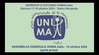 Assemblea generale UNIMA Italia prima parte  Genova 19 ottobre 2024 [upl. by Nertie]