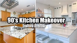 DIY KITCHEN RENOVATION on a BUDGET  BEFORE AND AFTER 90 Kitchen makeover [upl. by Buerger711]