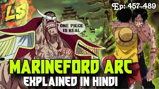 One piece Marineford arc explained in Hindi [upl. by Ayekahs18]