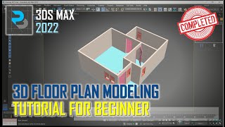 3DS Max 2022 Floor Plan With AEC Extended Tutorial For Beginner COMPLETE [upl. by Eyar958]