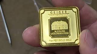 Weighing Geiger bar freed from case Have they secretly been shorting us gold [upl. by Arualana503]