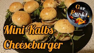 MiniKalbsCheeseburger  GarPunktTV 23  Grill BBQ Kochrezept [upl. by Steinway]