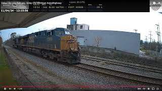 EAST VIEW 11424 Of A CSX 306 WB Train Powermove Leading With CSX Double 2 CSXs 5369 5467  The [upl. by Hobart]