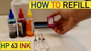 How To Refill HP 63 Ink Cartridge [upl. by Dougall988]