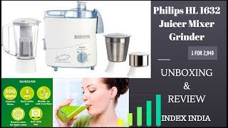 Philips HL1632 500 Juicer Mixer Grinder How to use video INDEX INDIA [upl. by Nalla474]