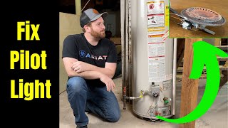 FREE Fix Pilot Light That WONT STAY LIT on Water Heater [upl. by Idahs]