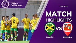 JAMAICA U20 32 BERMUDA U20  CONCACAF U20 QUALIFICATION  EXTENDED HIGHLIGHTS  29022024 [upl. by Oiratno]