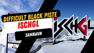 Skiing the Difficult Black Piste 33 in IschglSamnaun [upl. by Laroc795]