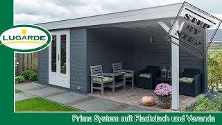 Gartenhaus bauen Prima System mit Veranda  Lugarde [upl. by Llerahc22]