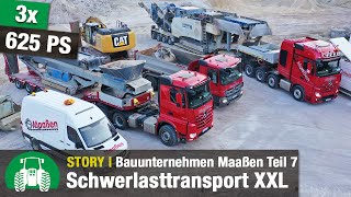 Maaßen Erd und Tiefbau Teil 7  Action auf der Baustelle Schwerlasttransport mit 3x 625 PS [upl. by Boser]