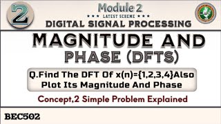 2Magnitude And PhaseDFT Concepts2 Problems Explained 5th Sem ECE 2022 Scheme VTU BEC502 [upl. by Lirrad]