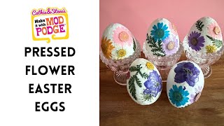 Pressed Flower Easter Eggs with Mod Podge [upl. by Lidstone641]